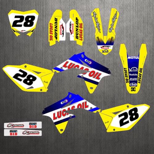 For Suzuki 450 RMZ 2007 full set of Graphics DECALS Kits NEW TEAM STICKERS For Suzuki RMZ450 2007 RMZ 450