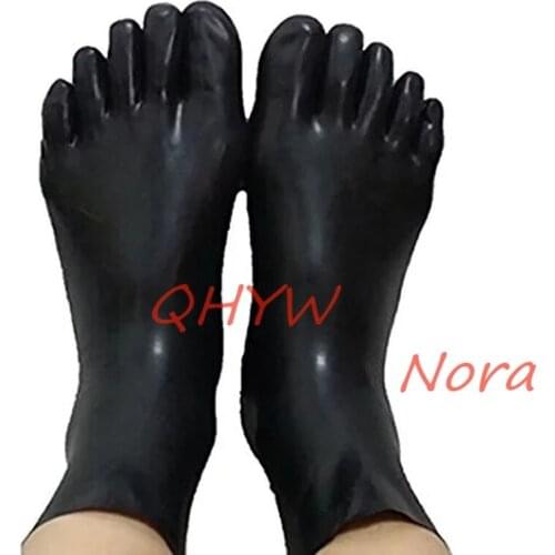 Exotic sexy lingerie unsexy handmade latex socks cekc zentai short sock cosplay costumes