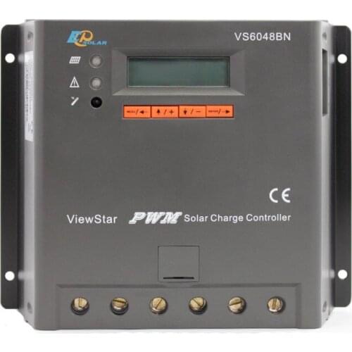 EPSOLAR VS6048BN 60A 12V 24V 36V 48V ViewStar EP PWM Solar Charge Controller with LCD display