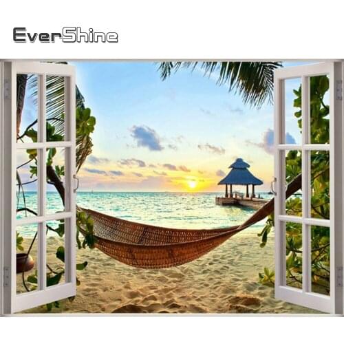 Evershine Diamond Painting Landscape Needlework 5D DIY Embroidery Full Set Mosaic Rhinestone Pictures Home Decoration