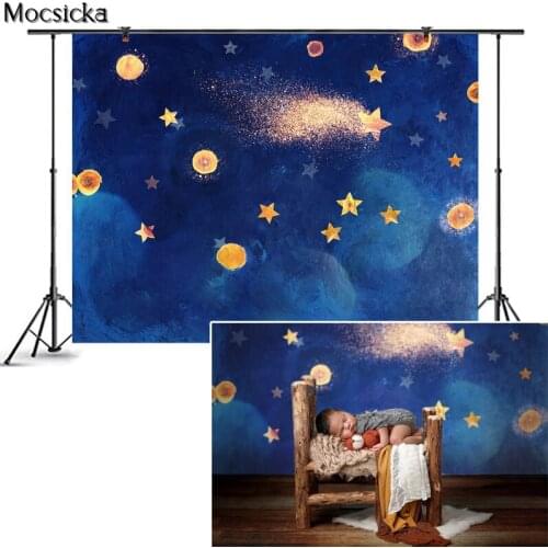 Mocsicka Twinkle Newborn Photography Background Little Star Starry Sky Backdrop Baby Portrait Decoration Props Photo Studio