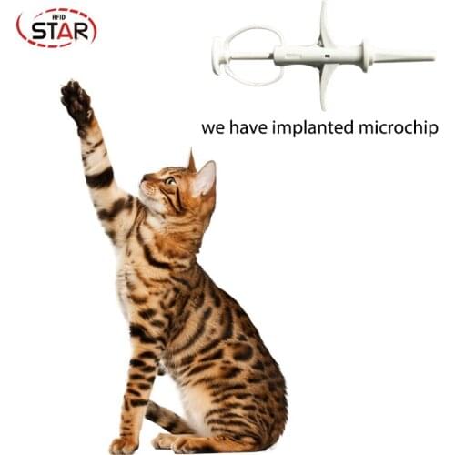 ISO11784 FDX-B 2.12x12mm cat dog microchip animal syringe ID implant pet chip needle vet RFID injector PIT tag for dog cat fish