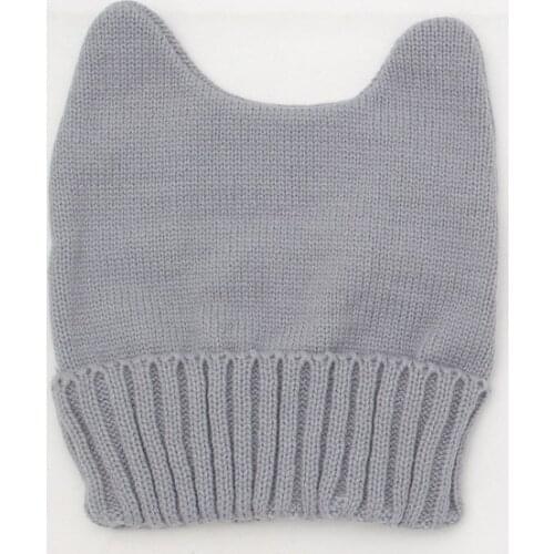 Hot sales Fashion Winter Warm Cute Rabbit Cap Beanie Hat Women Girls Devil Horn Knit Cat Ear Hats