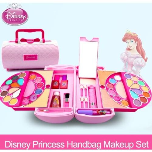 Disney Makeup Little Girls Princess Frozen Elsa Anna Snow White Safety Non-toxic Lipstick Set Cosmetic Makeup Kids Toys Gift