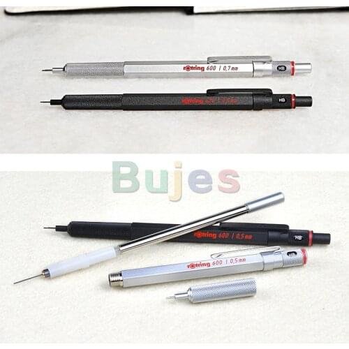 Rotring 600 Mechanical Pencil Knurled Grip 0.5 mm/0.7mm Hexagonal Pencil,a perfect balance for smooth comfortable writing
