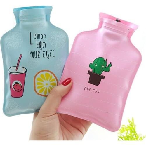 Cute Cartoon Fruit Print Pattern Portable Hot Water Bags Mini Explosion-proof Hand Warmer Filled Hot Water Bottle