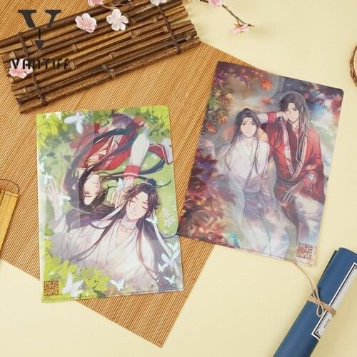 Cute Anime Tian Guan Ci Heaven Official Blessing XieLian HuaCheng Silver Butterfly sugarbush Multilayer Office Learning Folder