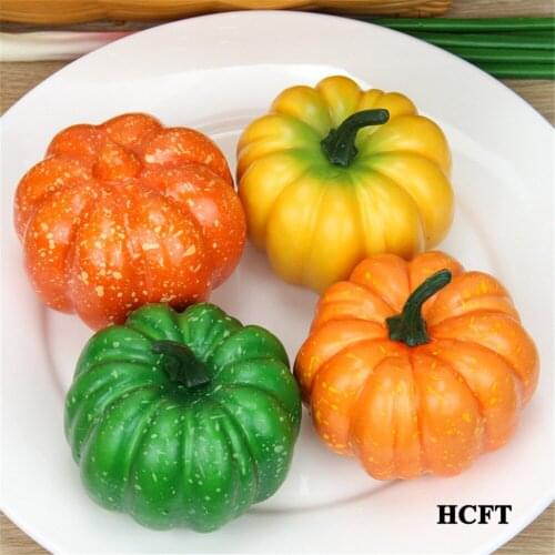Faux pumpkin model restaurant store shop christmas holloween decorations props kids children toys fake artificial vegetables