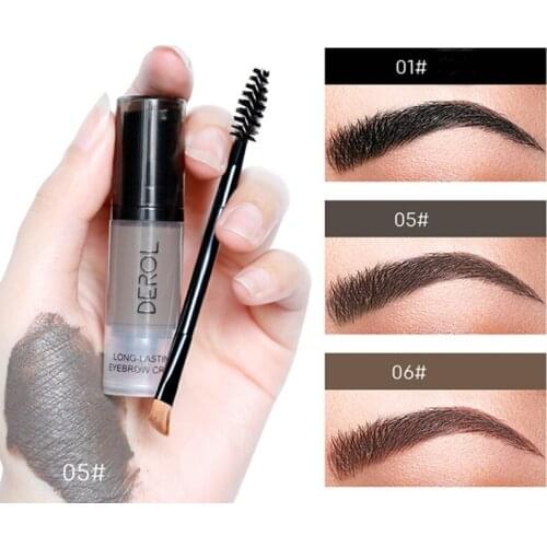 6 Colors Eyebrow Gel Waterproof Tint Makeup Brush Set Brown Enhancer Eye Brow Dye Cream Make Up Paint Cosmetic