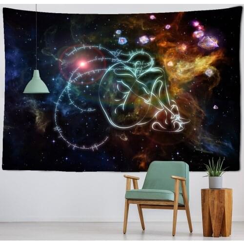 Abstract Starry Sky Character Tapestry Wall Hanging Bohemian Tapiz Witchcraft Colorful Artist Home Decor