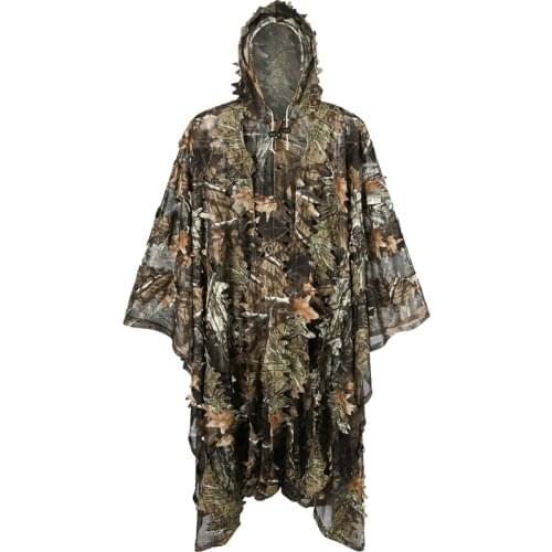 Hunting Ghillie Suit Camouflage Maple Leaf 3D Tactical Suits Sniper Clothes Shooting Wildlife Photography Poncho Cloak Uniforme