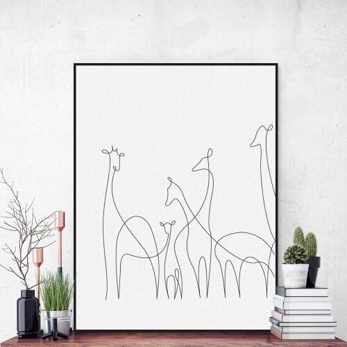 POOMOO Wall Black And White Paintings