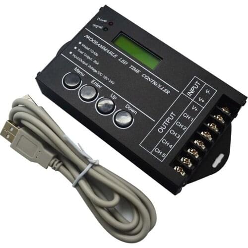 Programmable time controller LED dimmer light modulator for strip lighting