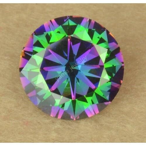 Size 1.0~10mm Plating Mix Color Multicolor Synthetic Gems Cubic Zirconia Round Shape Cut Loose CZ Stone For DIY Jewelry Making