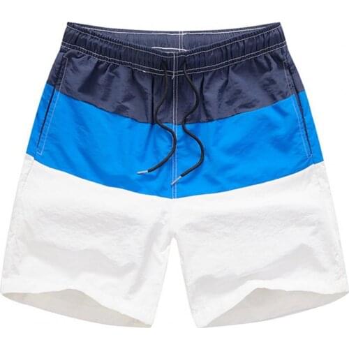 Skin-friendly Swim Shorts with Pockets Comfortable Lightweight Adjustable Polyester Men Summer Beach Boardshorts for Beach
