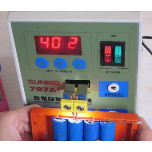 SUNKKO 787A+ Spot Welder 18650 lithium battery test and charging 2in1 double pulse precision spot welding machine LED lighting