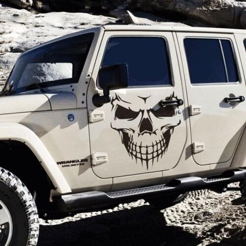 18" Black Skull Hood Decal vinyl large Graphic sticker Car Truck window Free Shipping