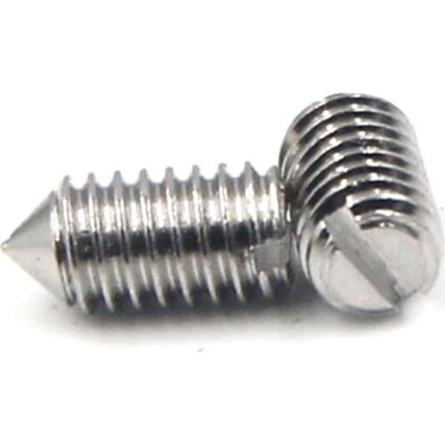 20Pcs M2 M5 M6 DIN553 GB71 304 Stainless Steel Slotted Tip End Grups Screws One Word Pointed Tail Firm Stop Payment Grup Screw