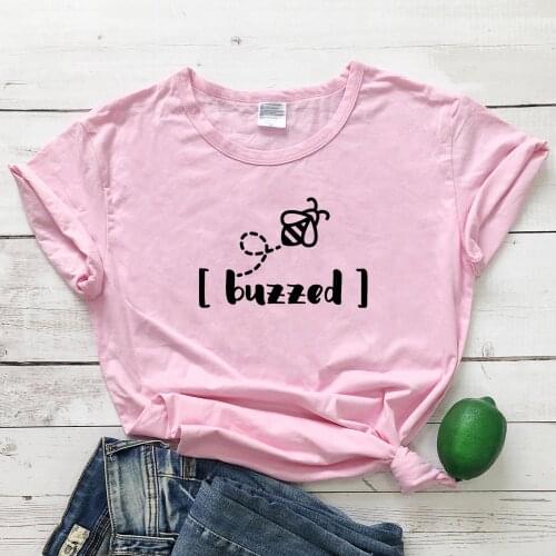 Buzzed Tshirt Women Save The Bees T Shirt Kawaii Tops Tumblr Graphic T Shirts Cotton Bee Kind Short Sleeve Tees Dropshipping