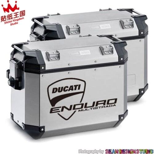 1 Pair For Multistrada 950 1200 1260 Motorcycle Side Box Case Set Decal Waterproof Sticker BX