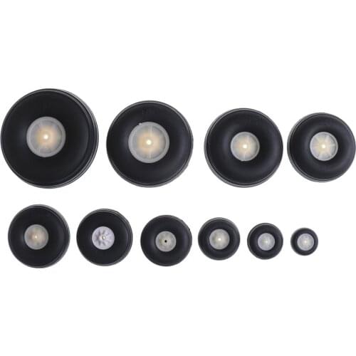 2Pcs/lot Tail Wheel Rubber PU Plastic Hub 1" - 3.5" Inch For RC Airplane Replacement Parts Wholesale