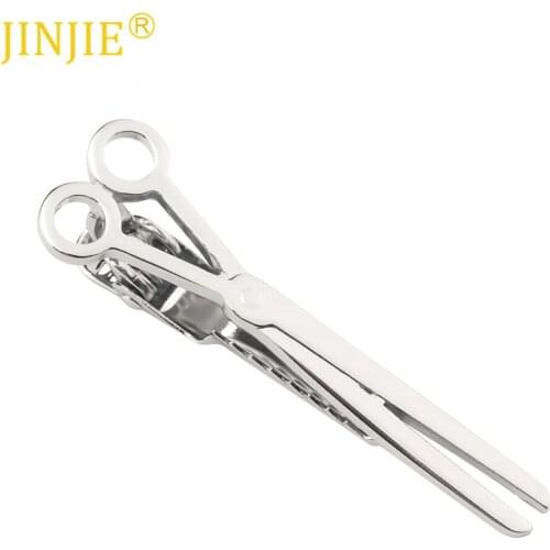 2020 scissors shape creative design metal lava clip mens business casual tie pin Korean tie clip groomsman accessories