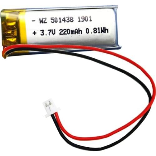 3.7V polymer lithium battery 501438-200mah Bluetooth headset Bluetooth audio alarm battery