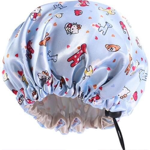 Satin Bonnet For Kids Print Double layer Comfortable nightcap Childrens Turban