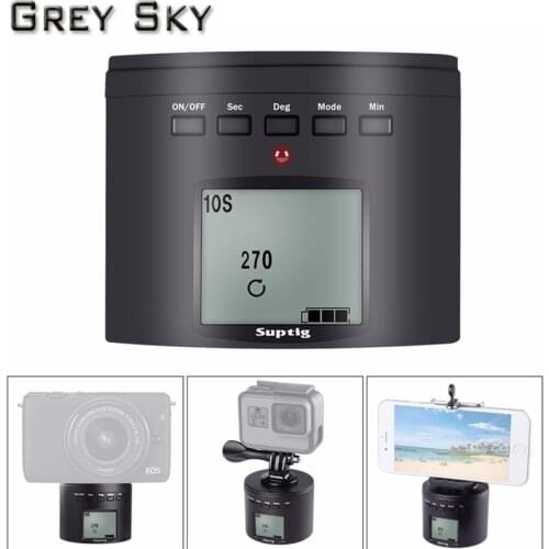 360° Automatic Rotation Photography Delay Gimbal For GoPro Hero 8 7 6 5 4 DJI Osmo Action SLR Camera Mobile Phone Delay Timer