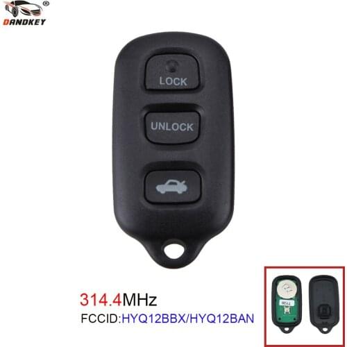 Dandkey Remote Car Key 3+1 4 Buttons Fob 314.4MHz For Toyota Avalon 1998 1999 2000 2001 2002 2003 2004 HYQ12BBX/HYQ12BAN