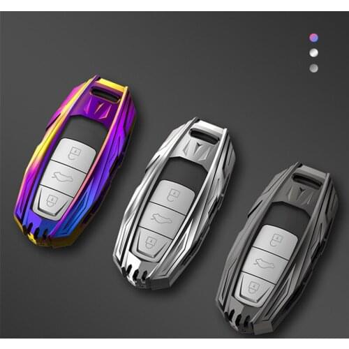 Metal Key Case Cover Key Decoration Protect Shell Holder for Audi A4L A6L Q5L A7 A8 All-inclusive Auto Key Bag Accessories