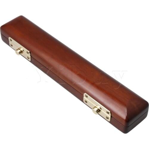 Yibuy Amber Solid Wood Flute Headjoint Case 25*4.5*3CM Musical Parts Big Lock
