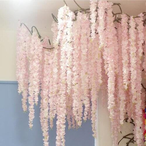 Cherry Blossom Vine Flower Artificial Silk Arbitrary Stretch Wedding Household Products Multicolor Creative Artificial Flower