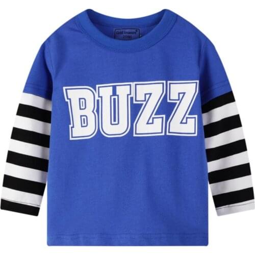 Korean version of childrens long-sleeved T-shirt for boys, new childrens spring childrens striped bottoming shirt, baby shirt