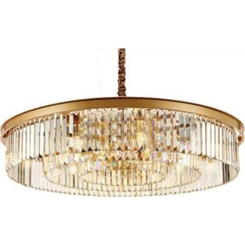 Crystal chandelier living room lamp European round creative personality bedroom restaurant hall simple atmospheric postmodern