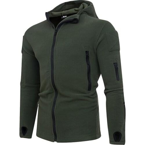 HOT 2019 Outdoor Autumn winter bump color zipper cardigan fleece Jogging windproof Hiking Camping long-sleeved jacket dress