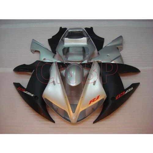 Full Body Kits for YAMAHA YZFR1 2002 - 2003 Matte Black Silvery Fairings for YAMAHA YZFR1 2002 Full Body Kits YZF1000 R1 2002