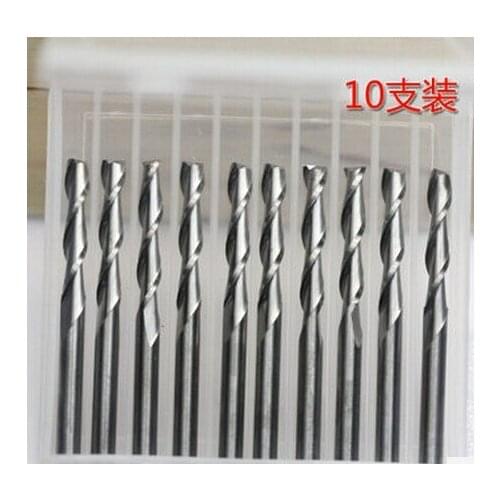 10pcs 6*17MM Two Flutes end mills, Spiral Carbide Cutters, CNC Router Tools, Engraving Tool Bits