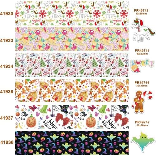 Christmas printed grosgrain ribbon 41930