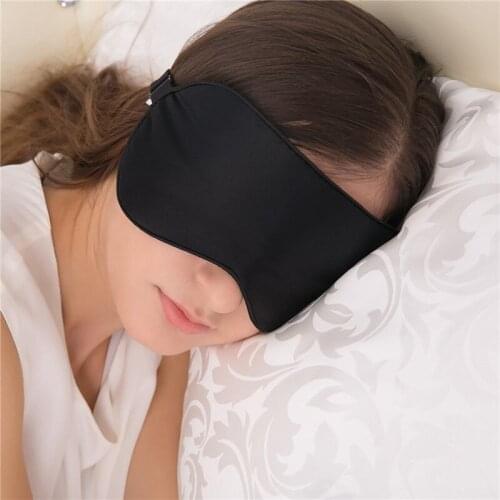 Eye Mask for Sleeping 100% Natural Mulberry Silk Health Sleep Eye Cover Black Silk Made Eyeshade Home Travel Use