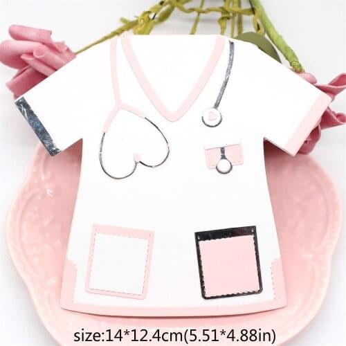 Nurse Scrub Card Metal Cutting Dies Stencils for DIY Scrapbooking Decorative Embossing DIY Paper Cards