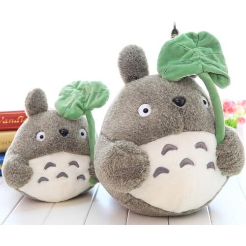 Cartoon movie Hayao Miyazaki lotus leaf chinchillas plush toy cute anime soft padded doll childrens gift
