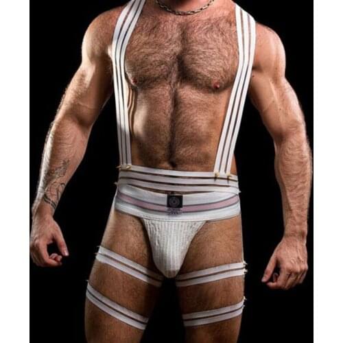 Body Chest Harness Men Sissy Fetish Bdsm Bondage Jockstrap Hot Sexy Gay Clubwear Lingerie Set Straps Garter Sex Erotic Costumes