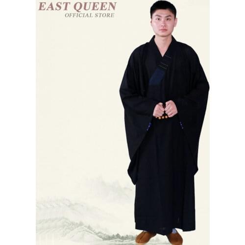 Buddhist monk robes mala shaolin monk outfit black buddhist monk costume KK2293 Y