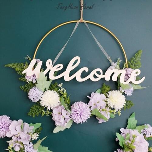 Girl room wall hangings Wreath Beauty Salon Living Room Wall Bed Room Door Decoration Pendant Wedding Wreath Party Decor