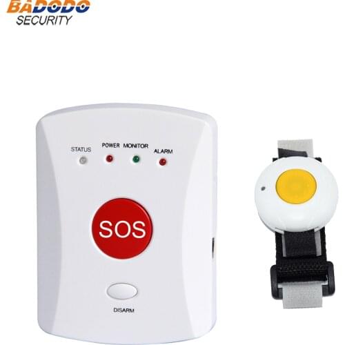 GSM SMS burglar emergency home alarm system with panic button for elderly care alarm security