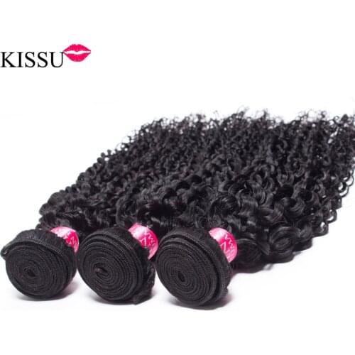 KISSU Wholesale Afro Kinky Curly Hair Bundle Deals Human Hair Bundles Peruvian Brazilian Hair Weave Bundles Weft Hair Extensions