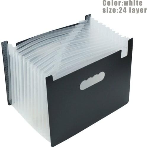 13/24 Pockets Expanding File Folder Works Accordion Office A4 Document Organizer TS1