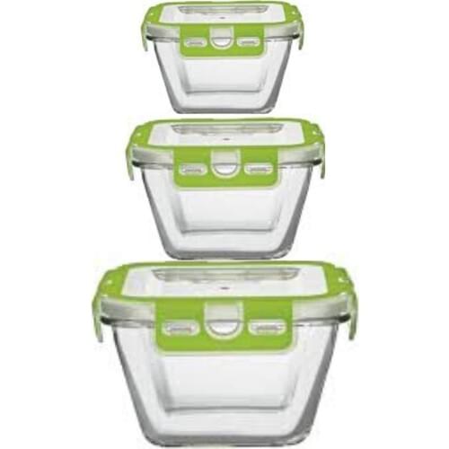 Pasabahce 3'lü Storemax Storage Container Square