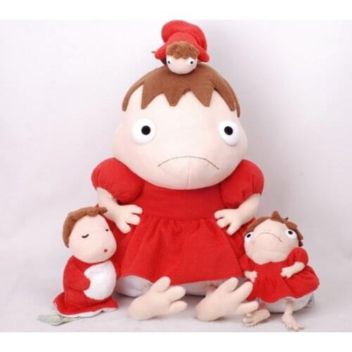Authentic Ponyo on Cliff PONYO Princess Soft Plush Toy Doll STUDIO GHIBLI 17" 8.5" 4" New Gift